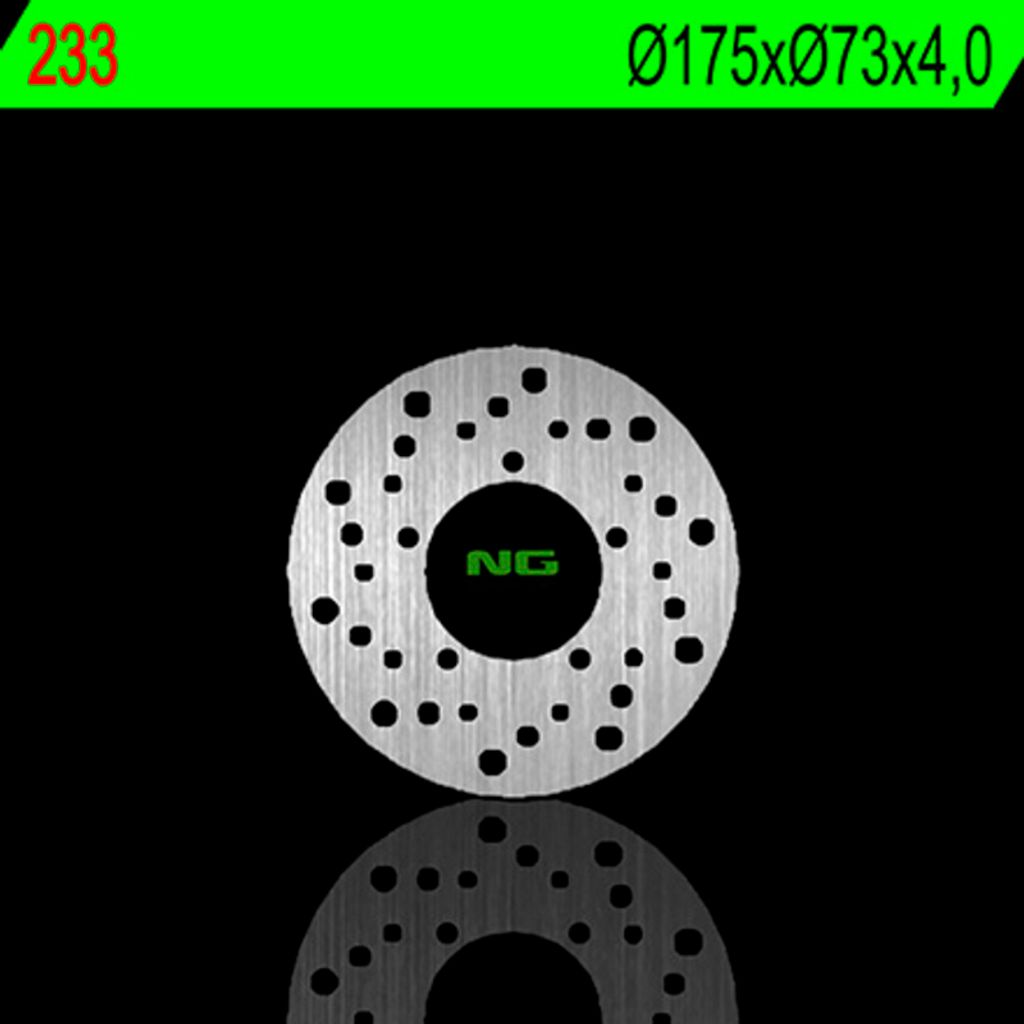 NG Bremsscheibe vorne/hinten PIAGGIO Roller (175x73x4)