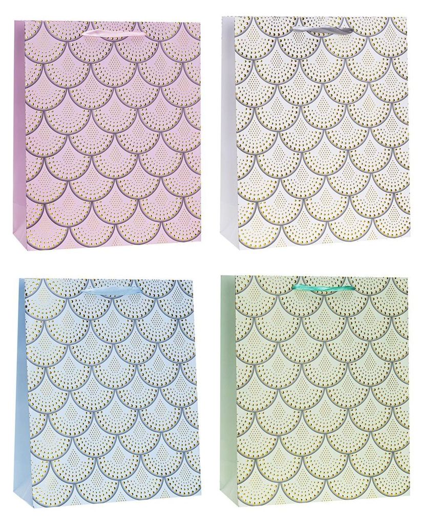 Torebka ozdobna Rozette z motywem hot-stamp 18x23x8 cm