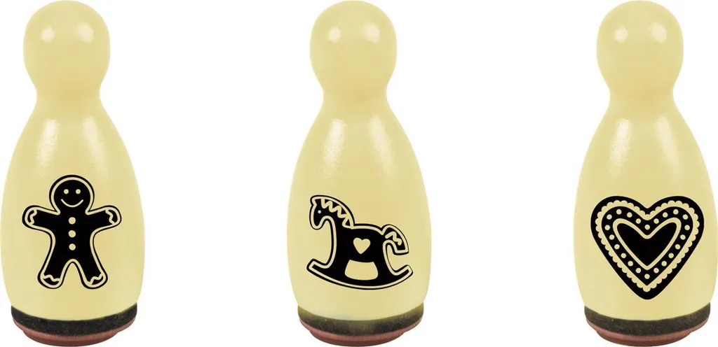 6X Tampons Figurines Heyda 204888652 Bonhomme Pain d'Épice Crème