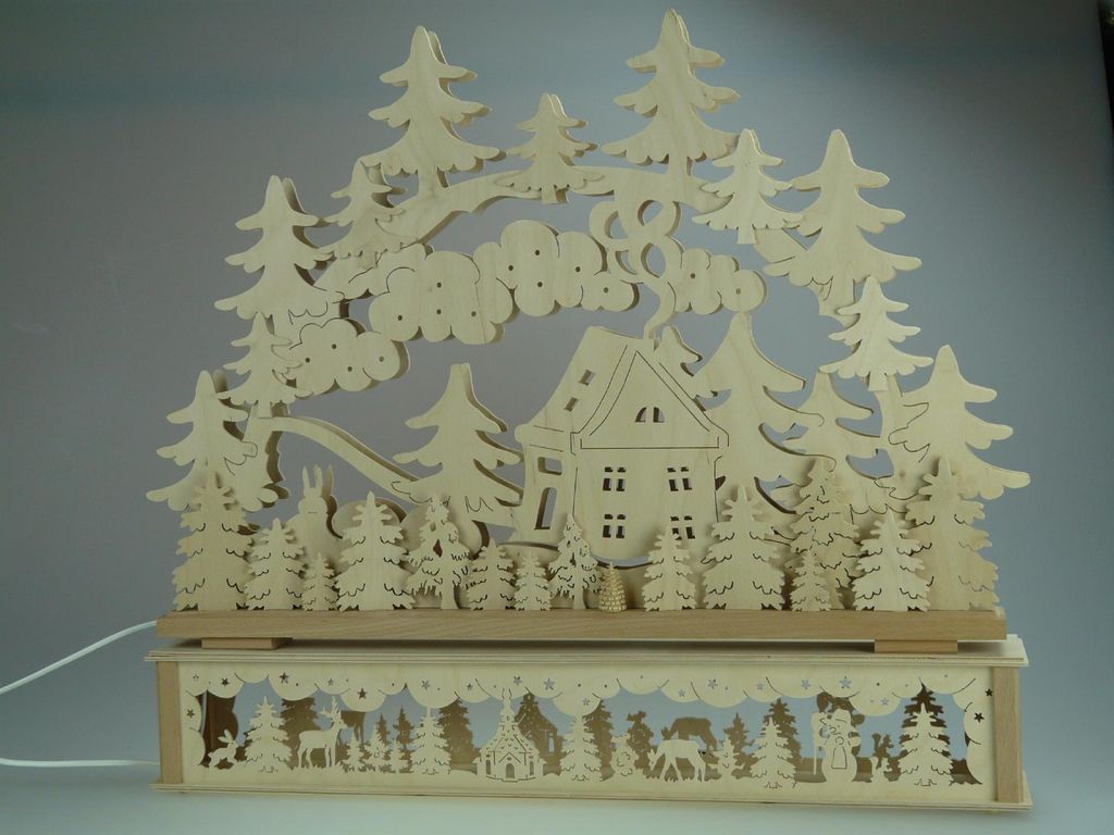 Original Erzgebirgischer Marken Schwibbogen Lichterbogen 70 x 53 cmK70-B_81