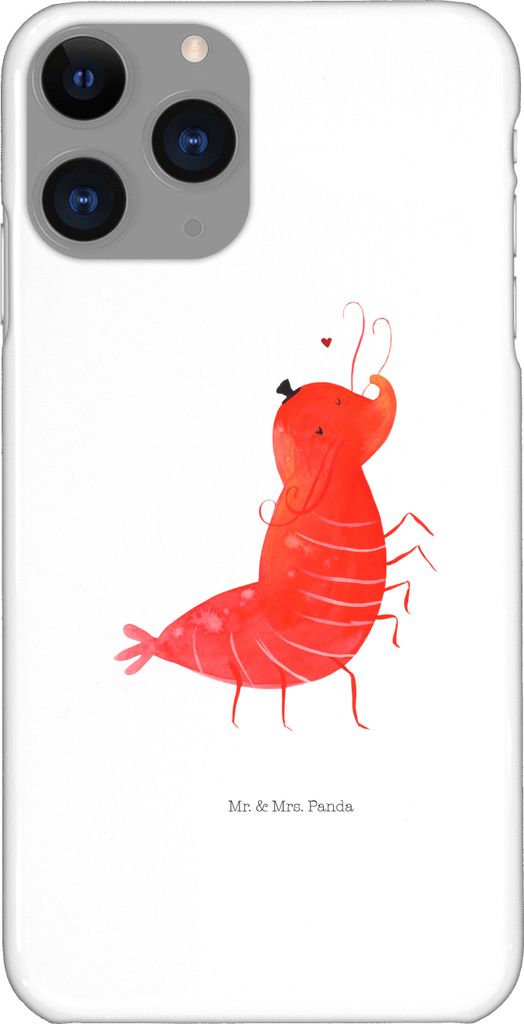 Mr. & Mrs. Panda Iphone 11 Pro Handyhülle Garnele Franzose - Weiß - Geschenk, Französisch, Premium Kunststoff, Krabbe, Handy Case, Meer