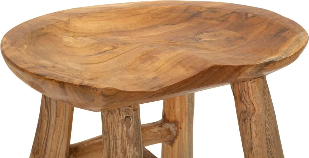 Tabouret gain de place marron pour optimiser les petits espaces - 5
