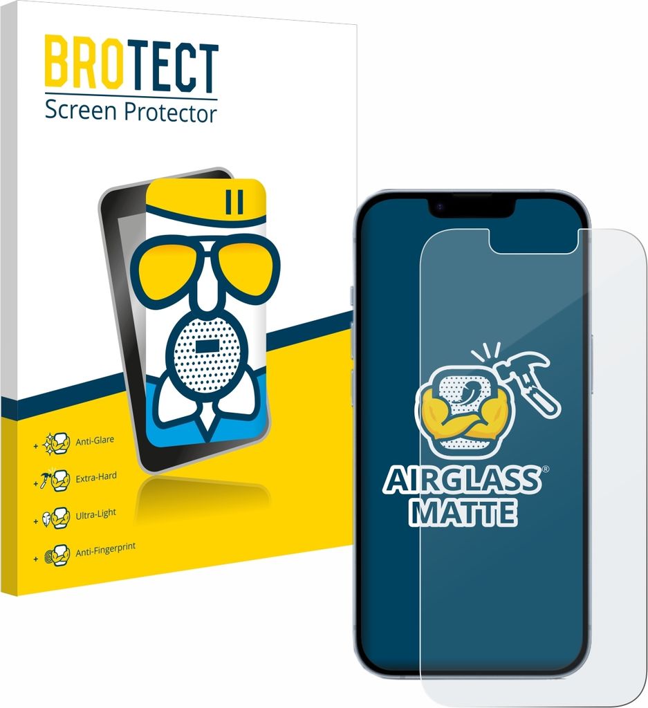 BROTECT Entspiegelungs Schutzglas für Apple iPhone 14 Schutzfolie Panzer Folie Glas Display Schutz matt