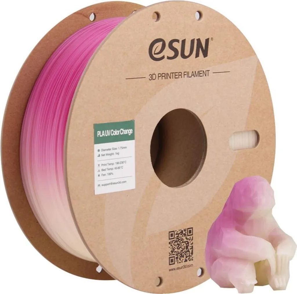 Filamento eSUN PLA-UV Fucsia 1.75mm 1kg - Fotocromatico Professionale