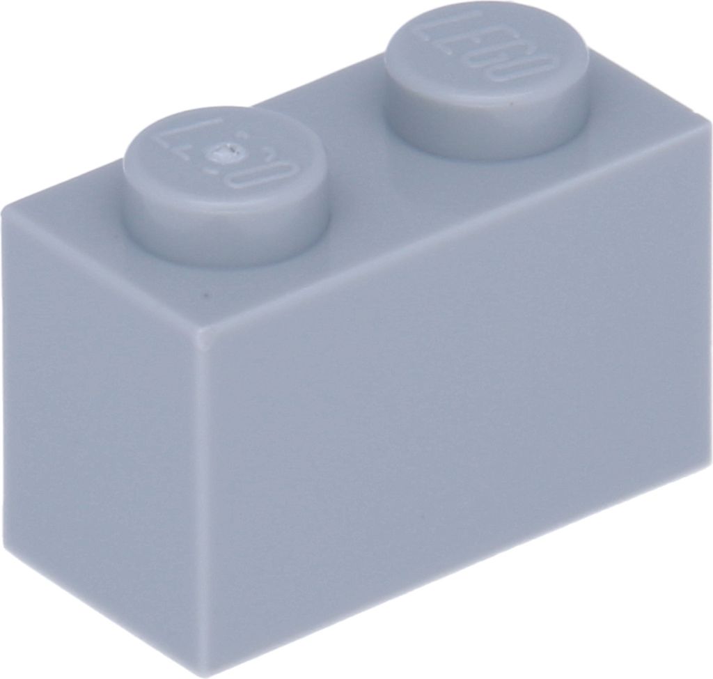 Lego 50 Stück 3004 Stein Brick 1x2 Part Basic Steine 50 Helles Bläuliches Grau