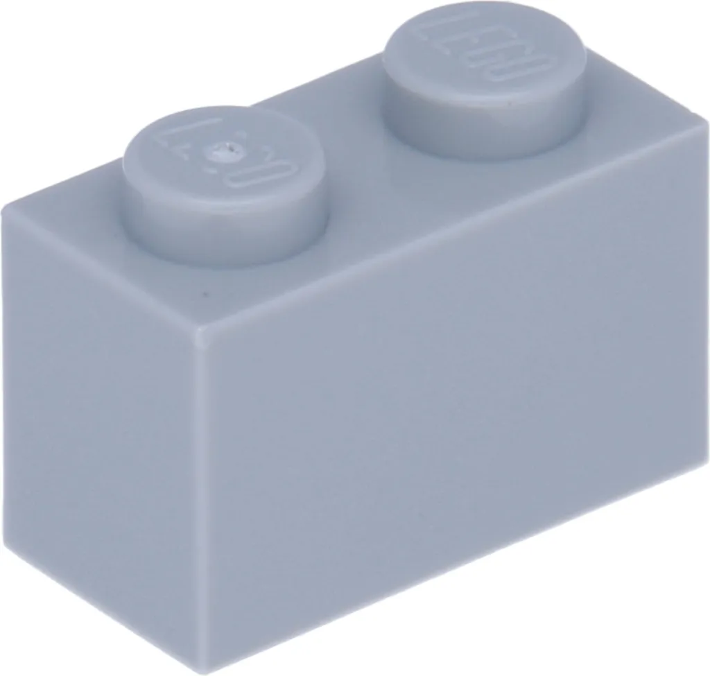 Kit Extension LEGO : 100 Briques 1x2 Grises pour Château et Immeuble