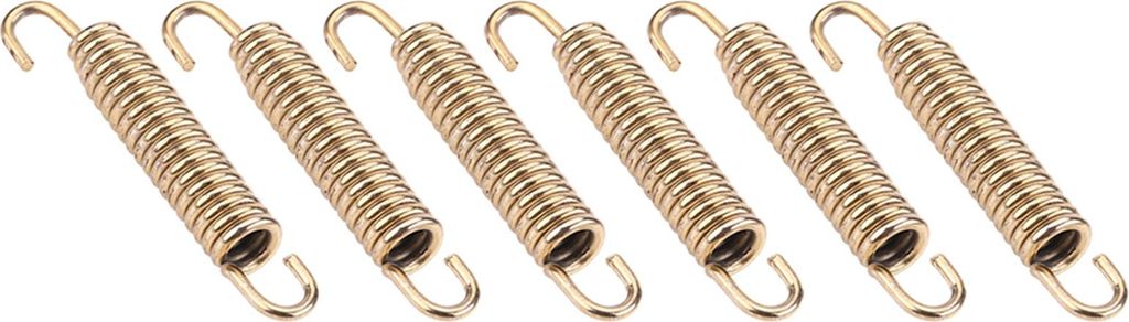 6 Stück Edelstahl-Auspuffrohr-Federhaken für Motorräder, Roller und ATVs, goldfarben
