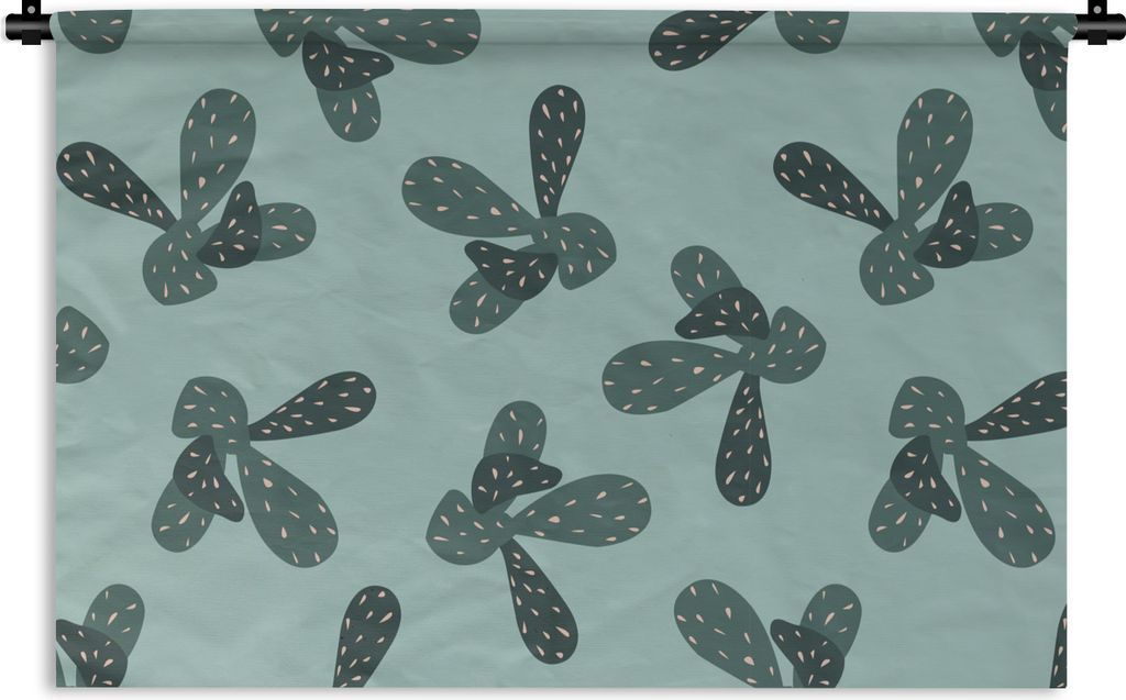 MuchoWow Wandteppich Wandbehang Sommer - Kakteen - Pastell 120x80 cm Tapisserie Dekoration Wandtuch - Wanddekorationen - Wandtücher