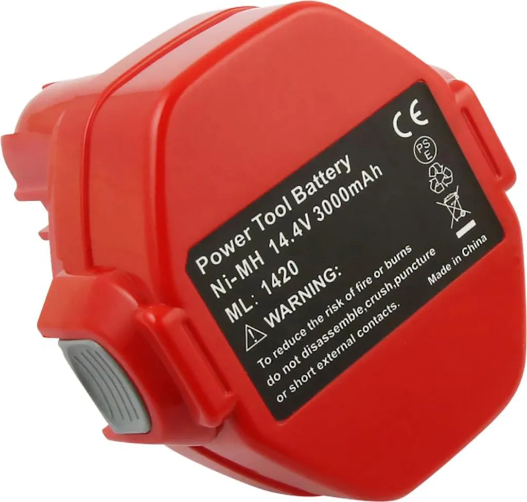 Batterie Avizar NiMH 14.4V 3000mAh pour Outillage Makita 1420 Rouge