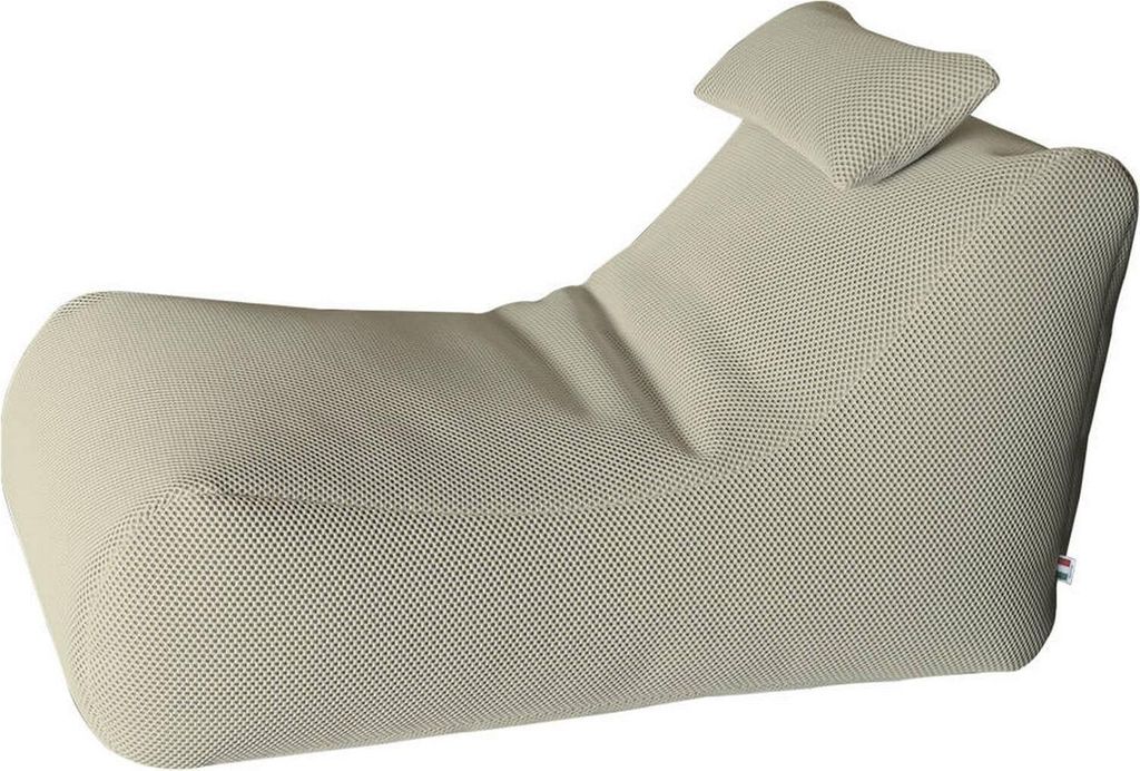 Pouf ??hck, Mehrzwecksessel, Sitzsack, Hockerhocker, Italy, 70x120 h65 cm, Beige