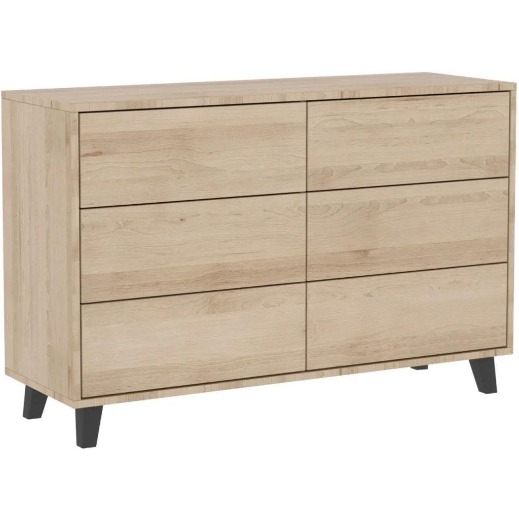 BEAUTYSOFA | Kommode HOME 6S – Sideboard mit 6 Schubladen, Standschrank in Artisan, Push-to-Open