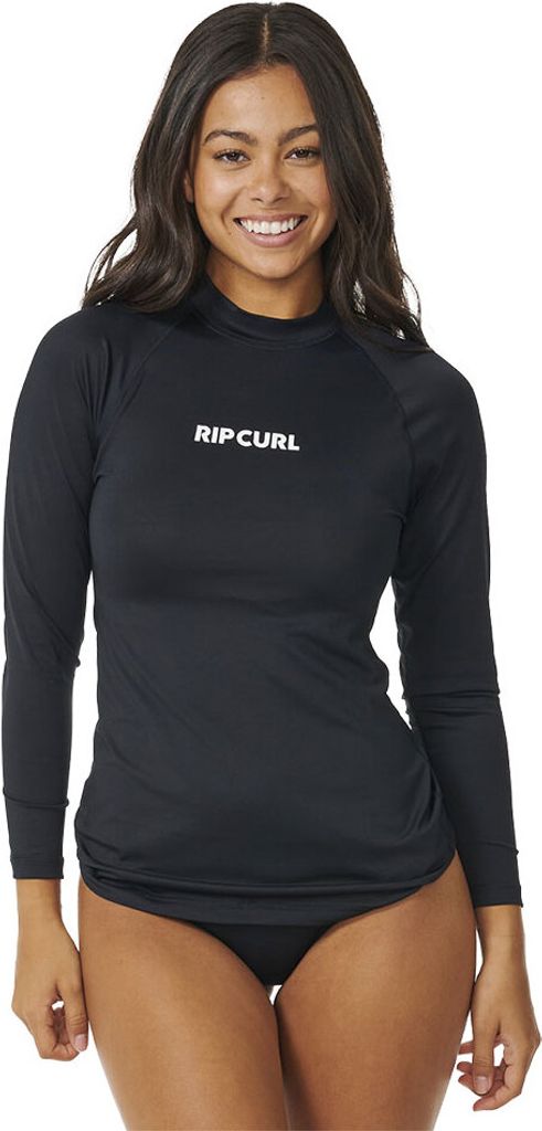 Rip Curl Classic Surf Upf Damen-rashguard Mit Langen Ärmeln Schwarz S Schwarz S