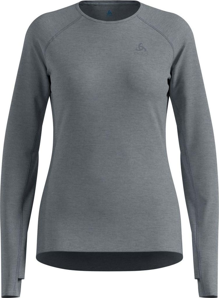 Langärmeliges X-Alp Performance Wolle 115 Trailrunning-Shirt, Damen - Odlo, Farbe:15700 grey melange, Größe:S