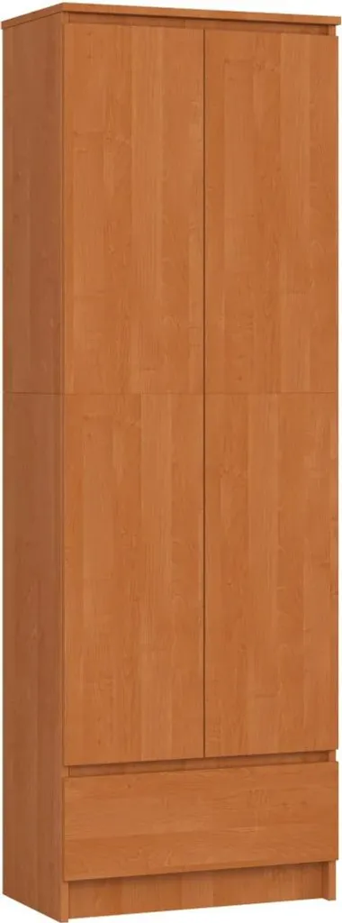 Rangement vêtements compact 60 cm VALESTRA armoire aulne et tiroir
