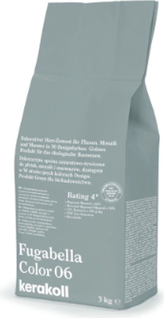 Kerakoll Fugabella Color 01 hybride Fugenmasse Fugenmörtel 3 kg - zum Verfugen von Fliesen, Mosaik & Marmor. Wasserabweisend. Für Fußbodenheiz...