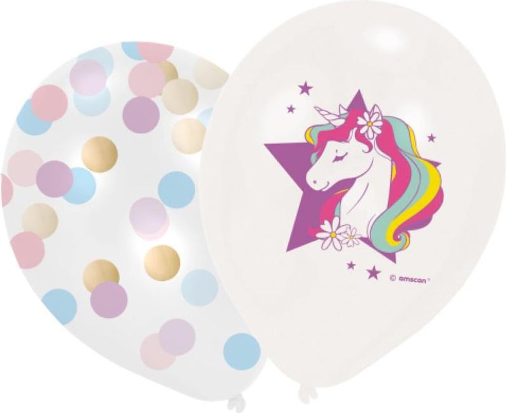 Riethmueller|amscan 6 Latex Ballons Unicorn Dreams