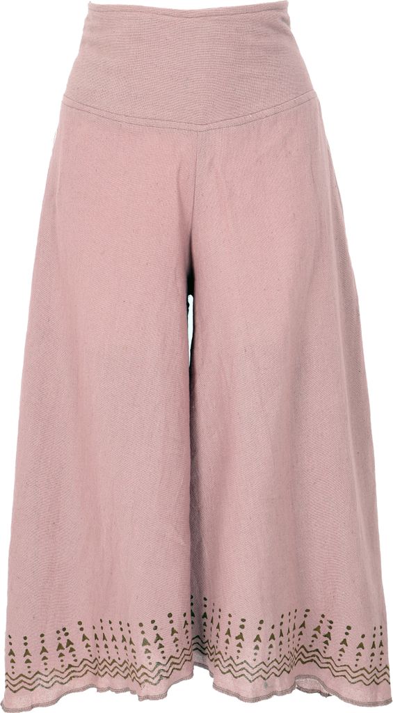Palazzohose, 3/4 Hosenrock, Bedruckte Natürliche Boho Produktbild 
