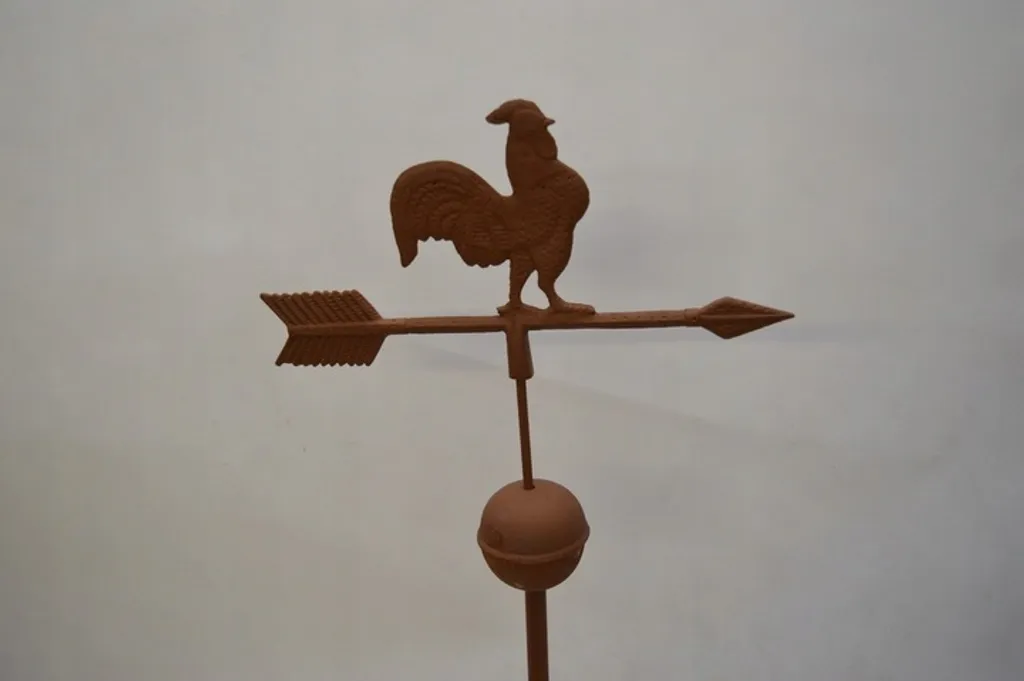 Girouette Coq pour Abri de Jardin et Potager Indicateur de Vent 120cm