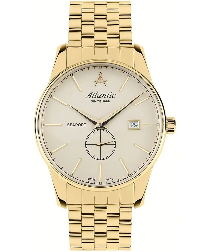 Montre Homme Atlantic Or Inoxydable Fiable et Durable 56357.45.31