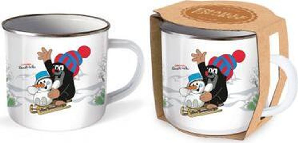 Trötsch Der kleine Maulwurf Emailletasse Wintertasse