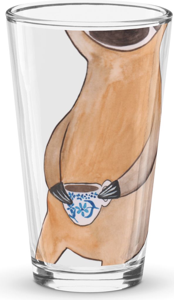 Mr. & Mrs. Panda Pint Glas Faultier Kaffee - Transparent - Geschenk, Bierglas, Kaffeetasse, Trinkglas, Coffee, Coffeelover, Tumbler, Wasserglas, Fa...
