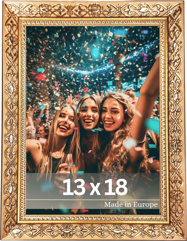 Bilderrahmen "Vermeer" - Farbe: Gold - Größe: 13 x 18 cm