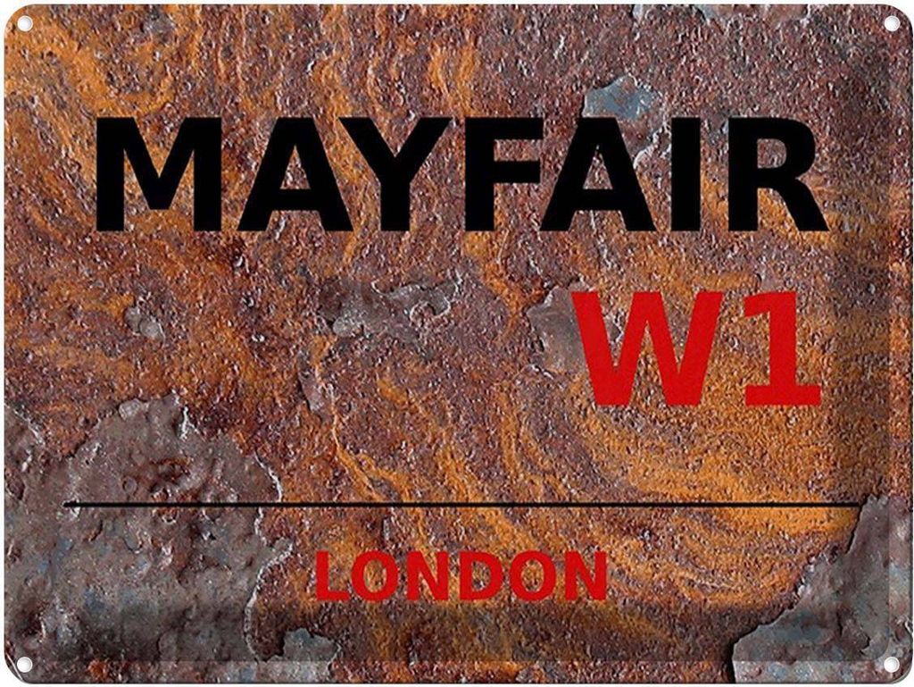 vianmo Blechschild 30x40 cm London Mayfair W1