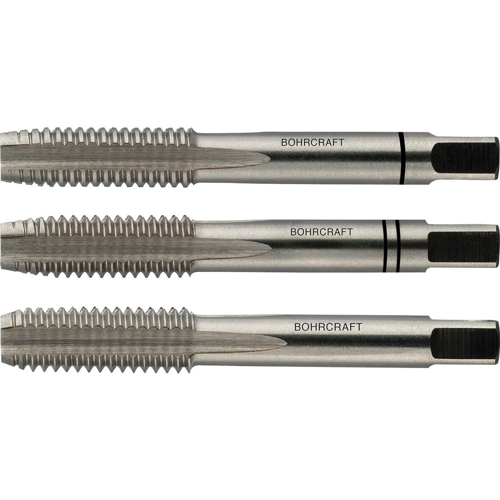 Bohrcraft Gewindeschneidwerkzeug Handgewindebohrer DIN 352 HSS metrisch // M 9 / 3-tlg