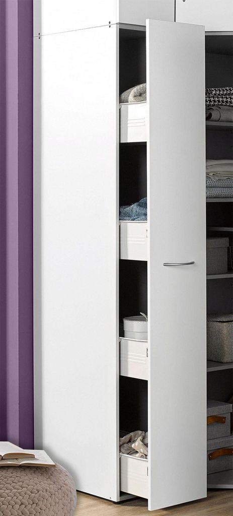 Wäscheschrank Mehrzweckschrank Multiraumkonzept weiß 30cm 1-türig