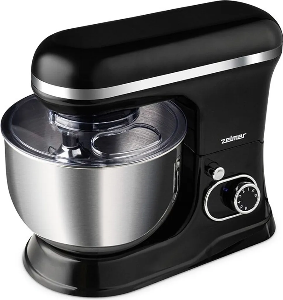 Robot pâtissier Zkr 1355 Noir 1200W - Robot de cuisine multifonction