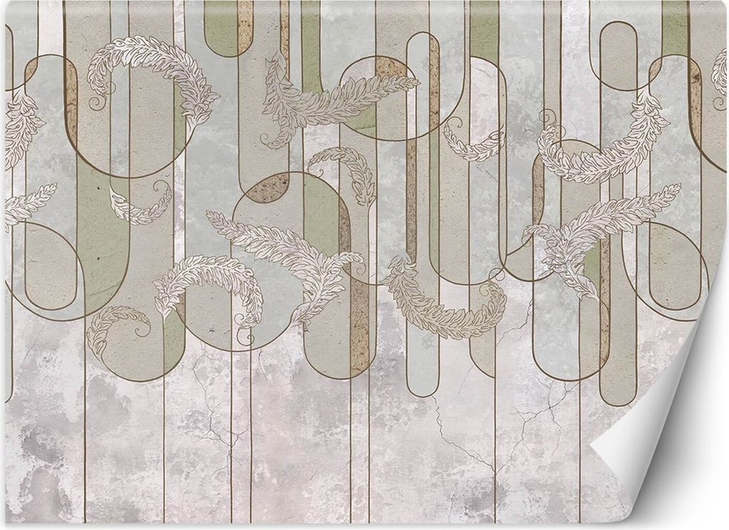 Vlies fototapete Skandinavische minimalistische Abstraktion in Beige 100x70 cm Feeby Beige inkl. Kleber einfache Montage