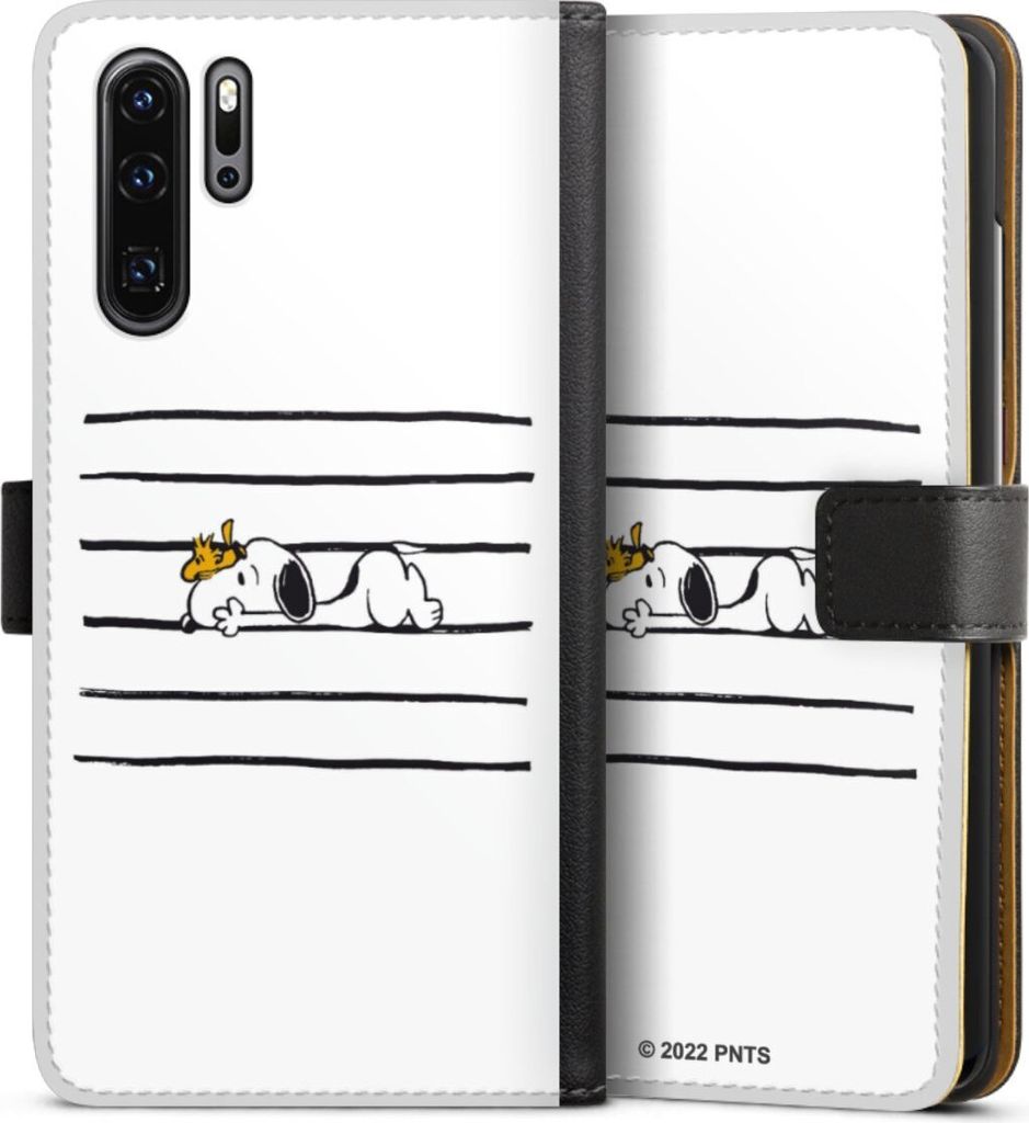 DeinDesign Klapphülle für Huawei P30 Pro Handytasche Lederhülle Tasche Hund Peanuts Snoopy