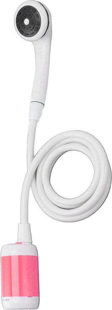 Tragbare elektrische Dusche Outdoor Camp Dusche für Camping SPA Auto Waschen Tier Baden Pflanze Gemüse Bewässerung Rosa