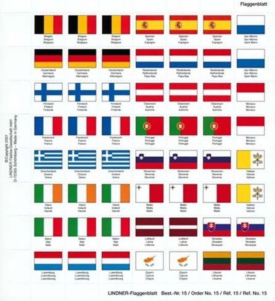 Samolepky EURO pro označení strany mincí.