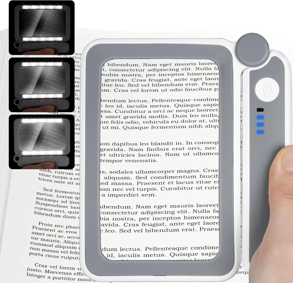 Loupe légère de lecture avec lentille XL rectangulaire - Pack de 2 pièces