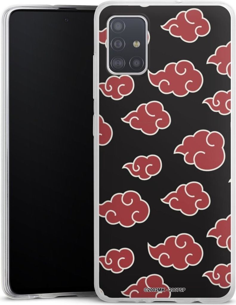 DeinDesign Slim Hülle für Samsung Galaxy A51 Silikon Case Ultra Dünn Handyhülle Naruto Shippuden Offizielles Lizenzprodukt Akatsuki