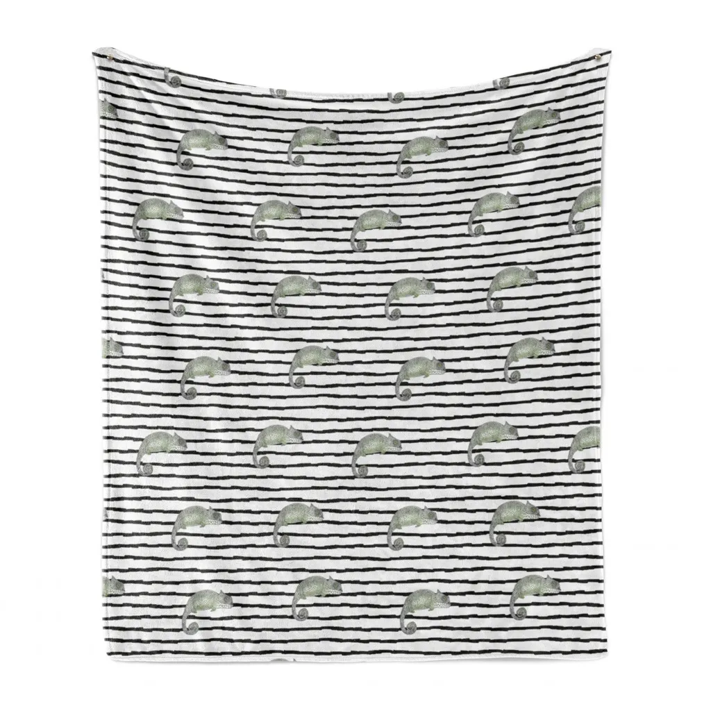 Plaid Artistico ABAKUHAUS 125x175 - Coperta in Flanella Design Rettili