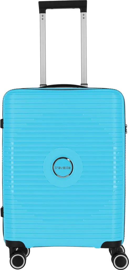 Valise Rigide Orbita Travelite Turquoise 55cm - Trolley 4 Roues Légère