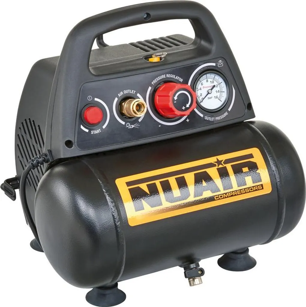 Compresseur Silencieux et Propre 6L 8 Bar - Fini les Taches d'Huile 1.5kW