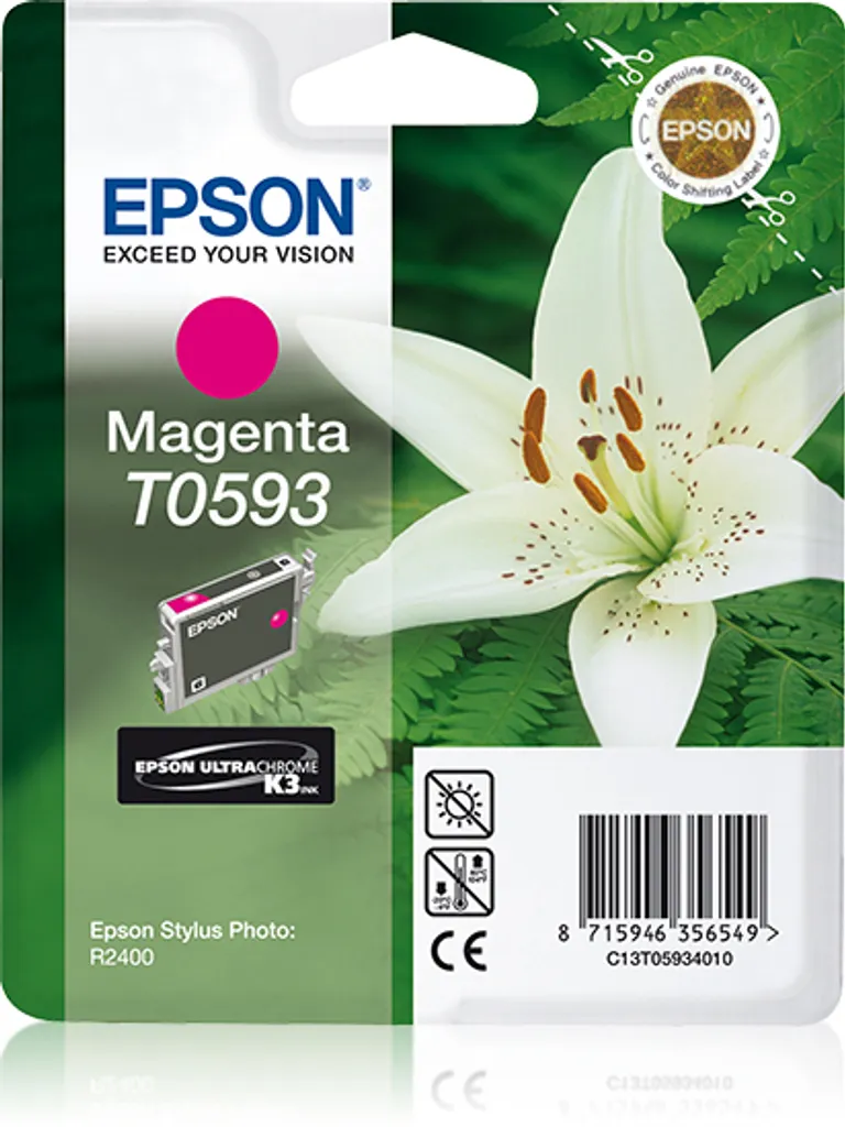 Epson T0593 Magenta Clair Lily : Finis les Problèmes d'Impression Photo