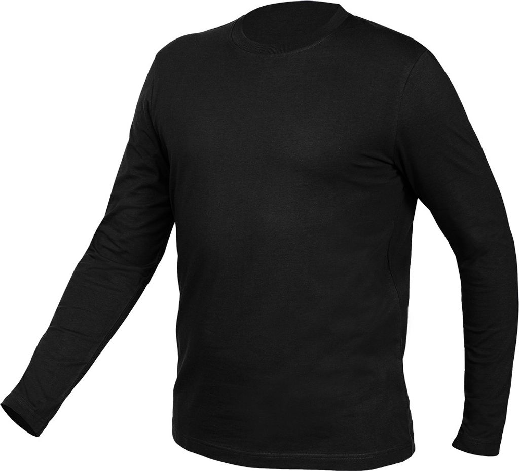 NEO TOOLS Herren Langärmeliges T-Shirt, Schmale Passform Langarmshirt T-Shirt, Schutz Funktionsshirt Laufshirts, Atmungsaktiv Schwarz | S-3XL