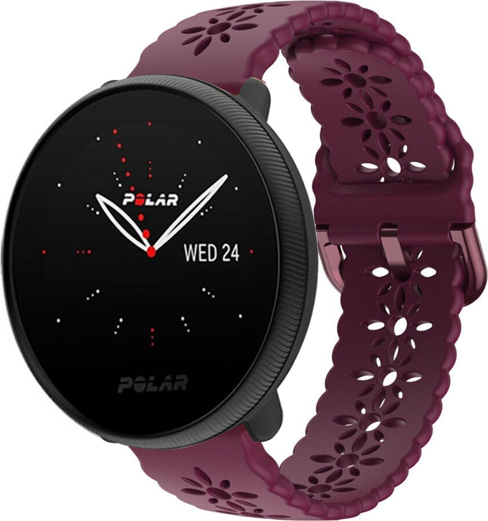 Strap-it Polar Ignite 3 Silikonarmband mit Muster (Burgund)