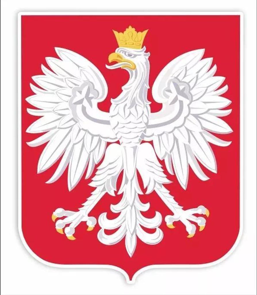 Dwustronna dekoracja okienna Godło Polski A3