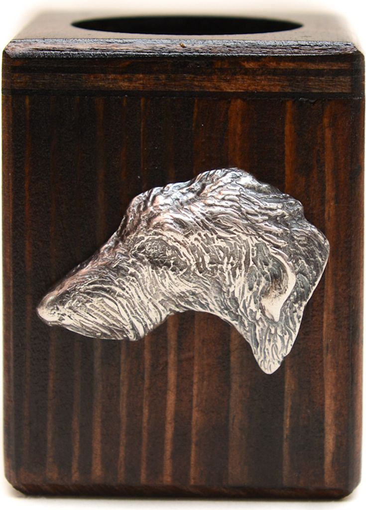 Deerhound, Schottischer Hirschhund, Scottish Deerhound - Holzkerzenständer mit Hund, einzigartiges Andenken an den Verlust eines Hundes, Handwerks...