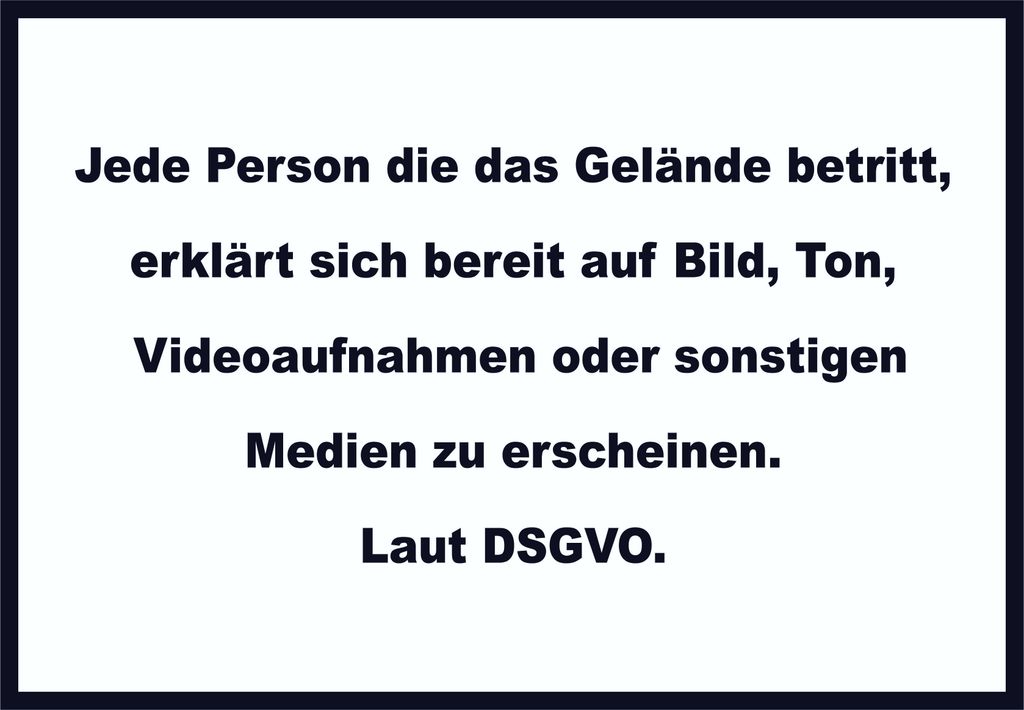 DSGVO Hinweis Schild Datenschutz A6 Rückseite selbstklebend