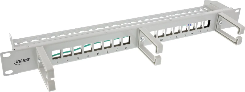 Panneau de Brassage 19 Pouces pour Réseau Informatique 16 Ports Keystone