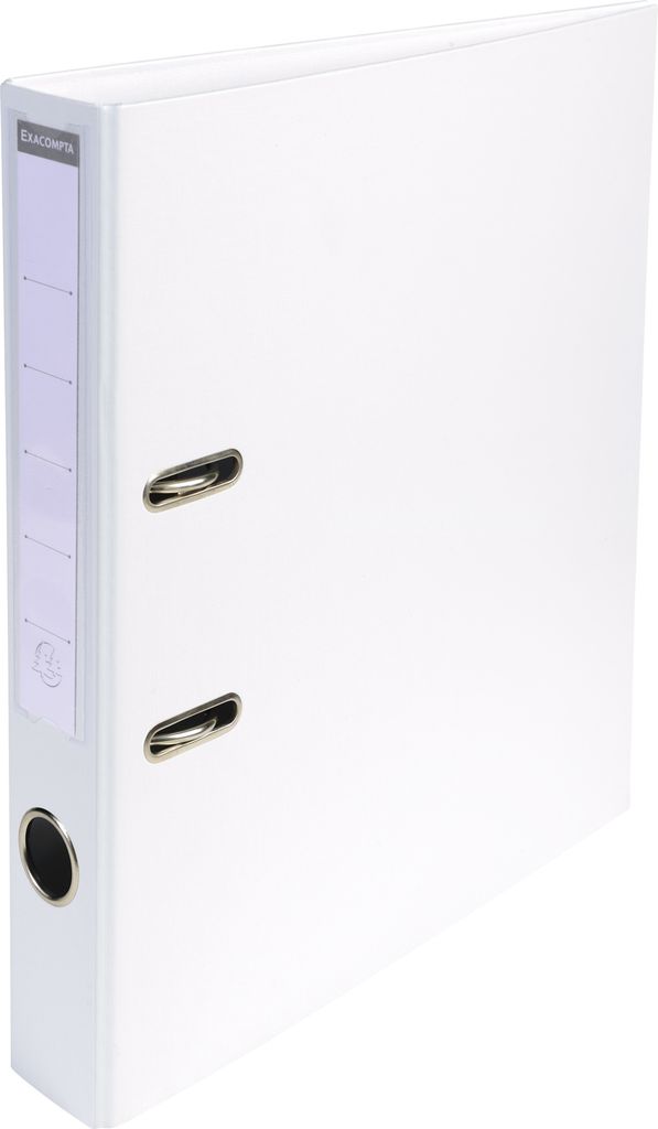 Exacompta 10x Ordner Prem'Touch PVC, Rücken 50mm, 32x29cm A4 Maxi, Weiß, 53548E