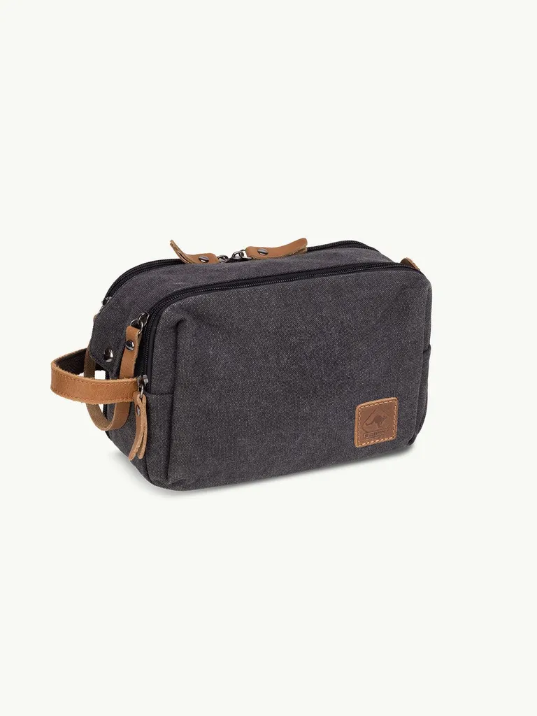 Trousse de toilette Jaipur SCIPPIS en canvas résistant - Noir Uni