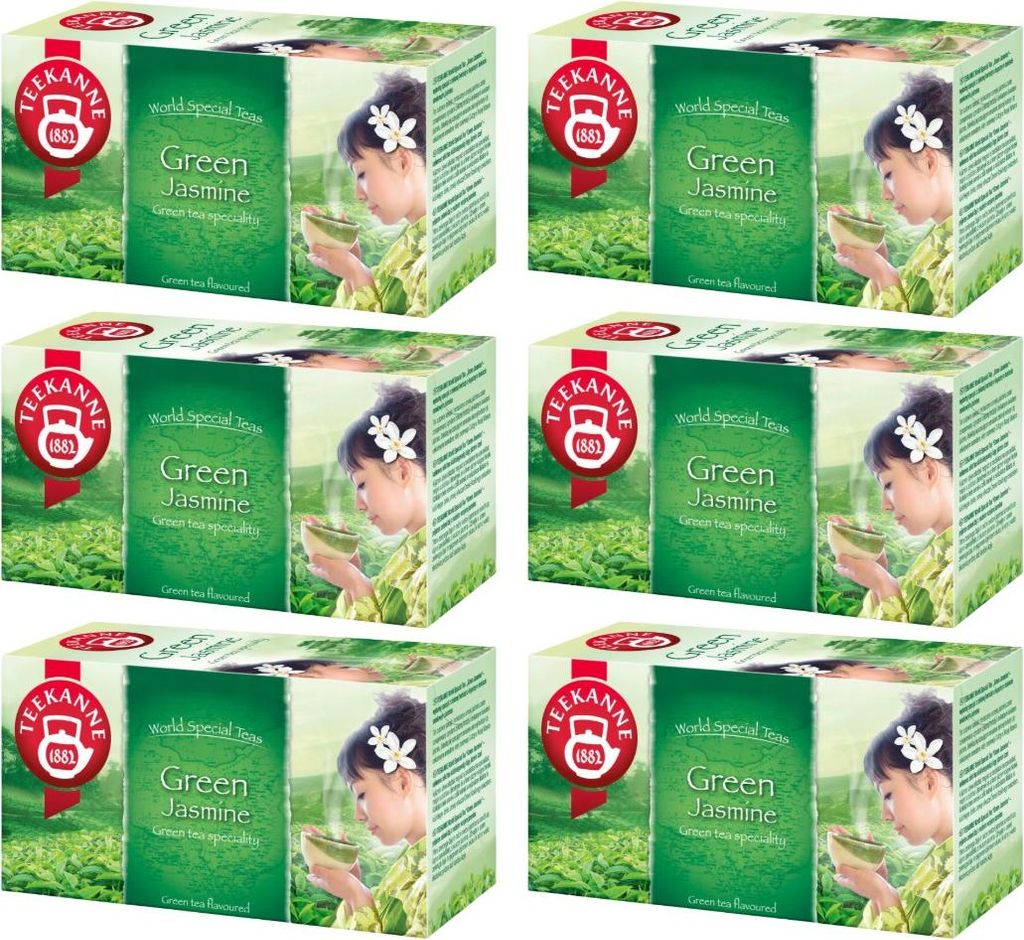 Teekanne Grüner Tee Jasmin 6x 20 Teebeutel - Grüntee im Beutel aromatisiert