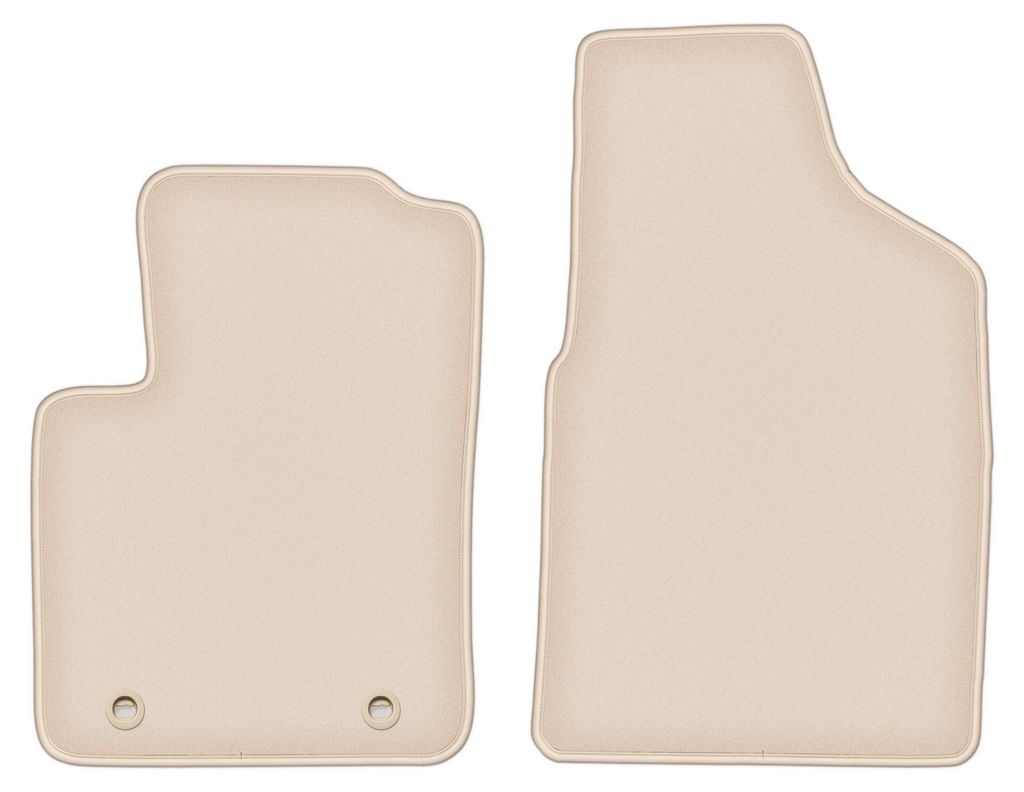 DURBAN Beige Velours-Fußmatten vorne für Ford Ka MK2 Schrägheck (2008-2012)